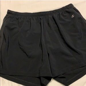 Black Champion running shorts
